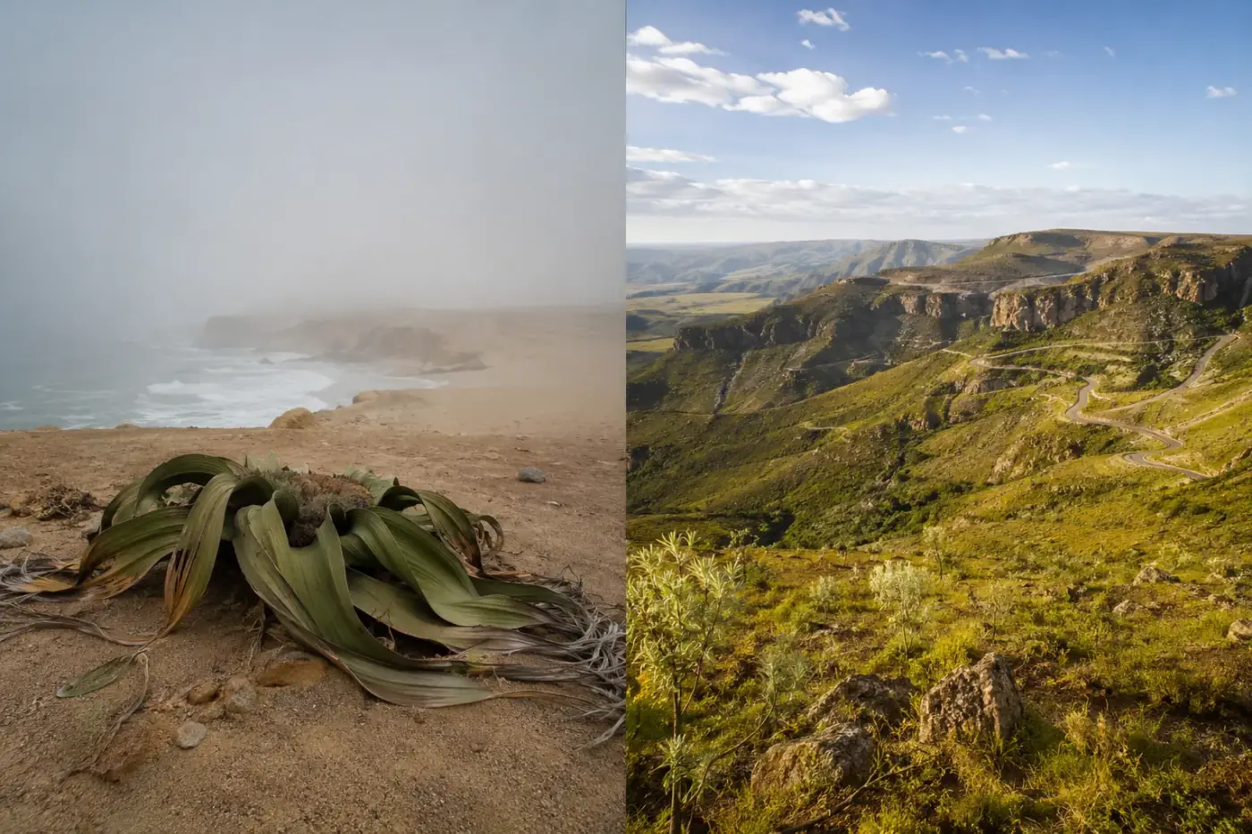 Klimaatzones in Angola: mistige kust versus zonnig hoogland tijdens cacimbo