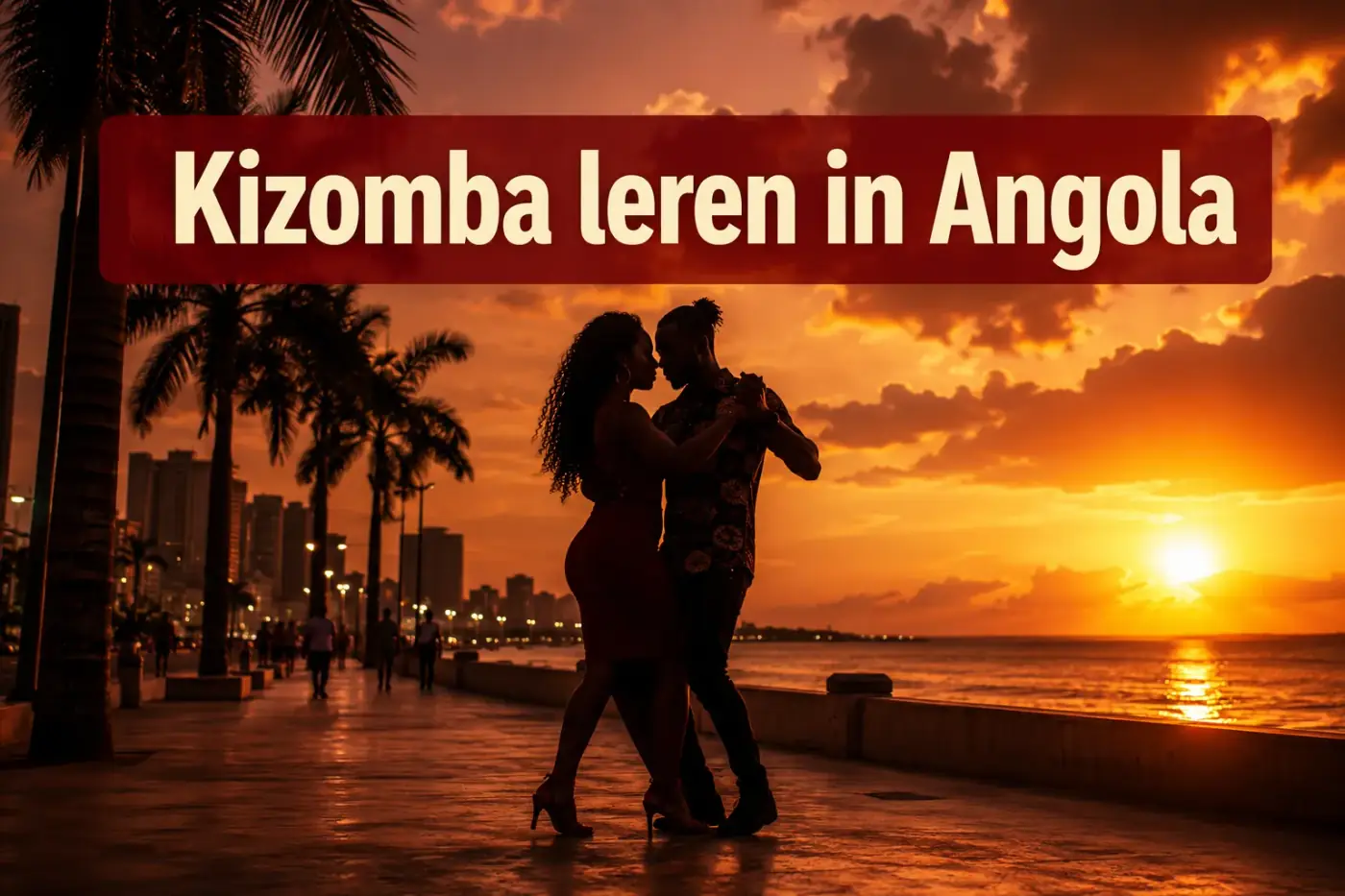 Dansers leren kizomba tijdens een dansles in Luanda, Angola