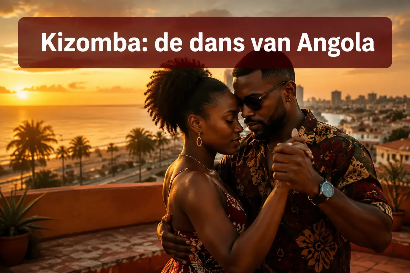 Koppel danst kizomba in een dichte omhelzing, de Angolese partnerdans